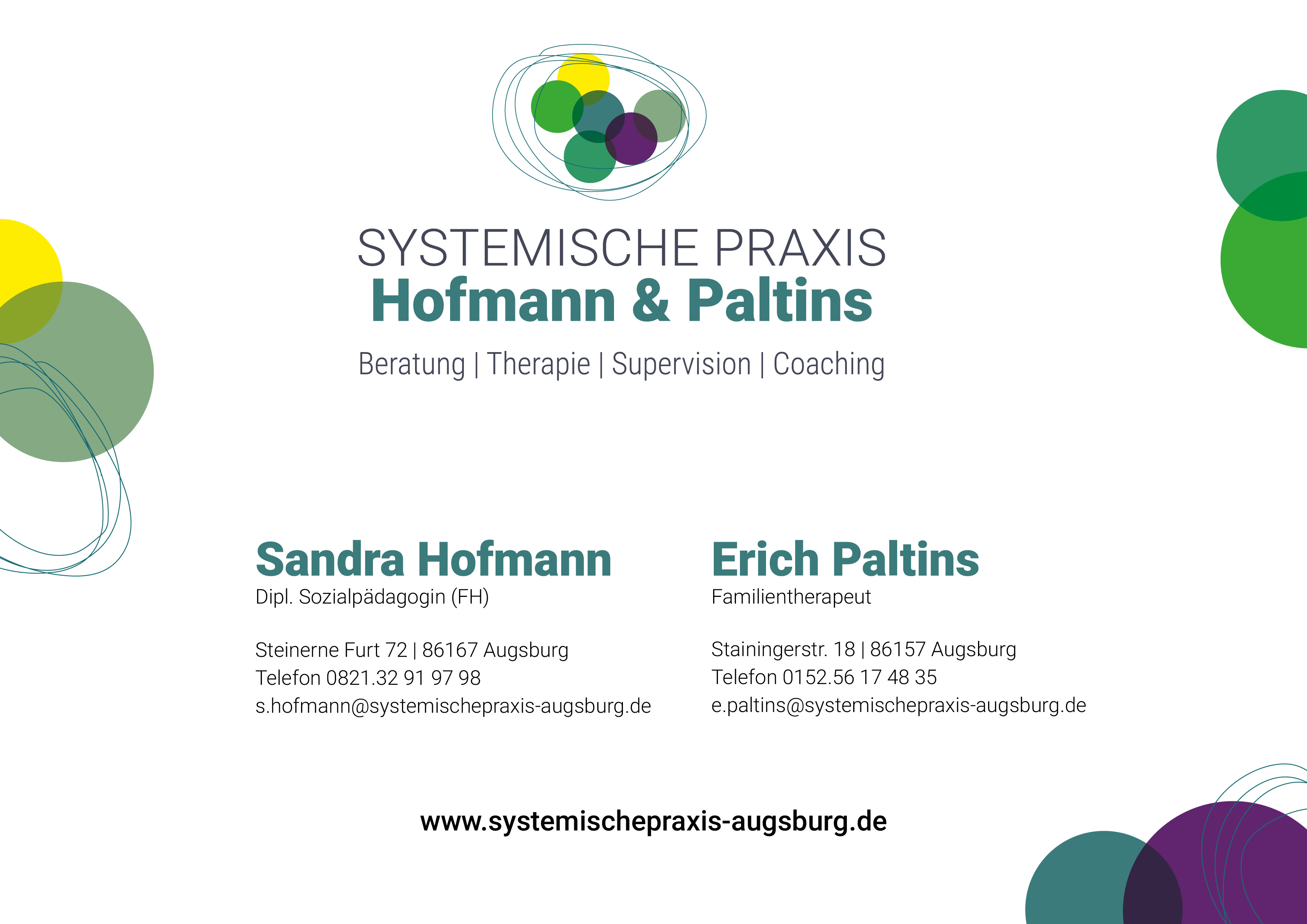 Systemische Praxis Hofmann & Paltins - Beratung, Therapie, Supervision, Coaching, Sandra Hofmann, Erich Paltins